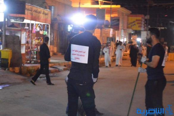 شباب سوق الشيوخ ينظمون حملات تطوعية لتنظيف الشوارع في ليالي محرم