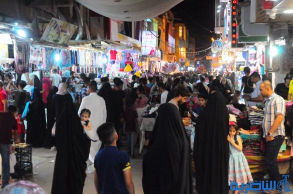 بالصور : اسواق الناصرية لا تنام استعدادا لعيد الفطر المبارك 