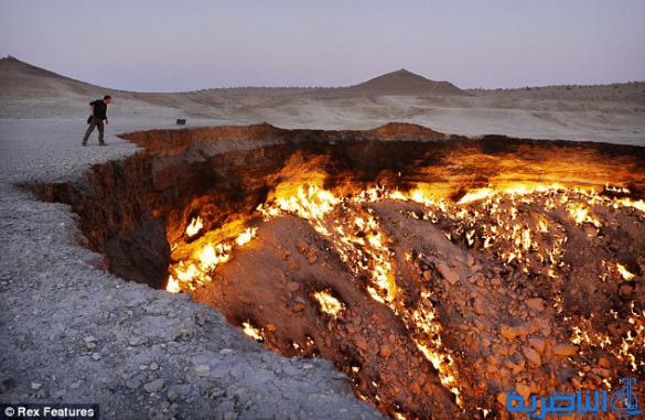 شاهد بوابة جهنم في تركمنستان
