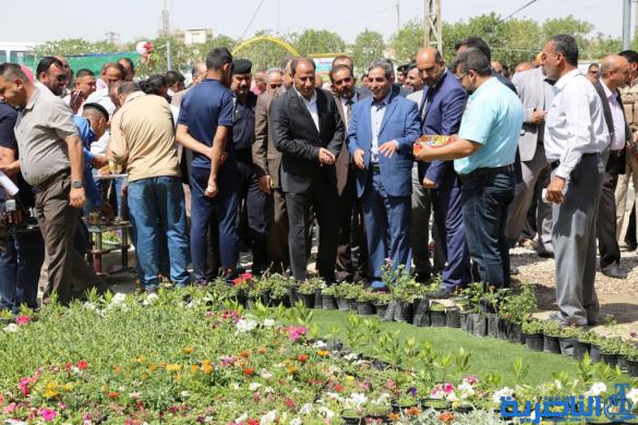 الناصري يفتتح معرض الزهور الثاني لبلديات ذي قار ، ويؤكد غرس 700 الف شتلة ضمن مشروع المليون شتله - تقرير مصور -