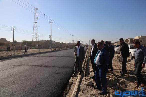 الناصري  يعلن عن تنفيذ  ٩٥ بالمئة من اعمال مشروع الطريق الحولي - تقرير مصور -