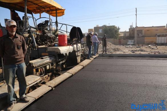 الناصري  يعلن عن تنفيذ  ٩٥ بالمئة من اعمال مشروع الطريق الحولي - تقرير مصور -