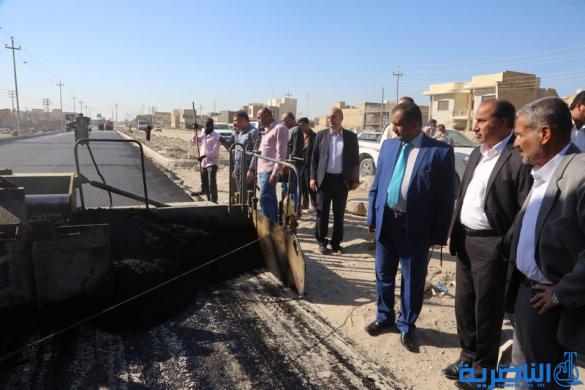 الناصري  يعلن عن تنفيذ  ٩٥ بالمئة من اعمال مشروع الطريق الحولي - تقرير مصور -