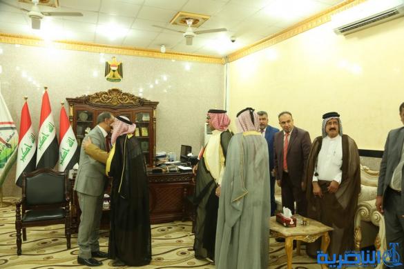 بالصور:محافظ ذي قار يستقبل المهنئين بمناسبة عيد الاضحى المبارك