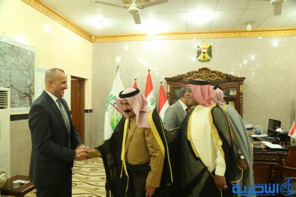 بالصور:محافظ ذي قار يستقبل المهنئين بمناسبة عيد الاضحى المبارك