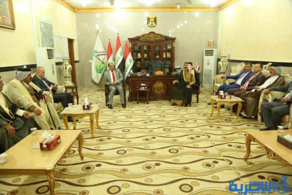 بالصور:محافظ ذي قار يستقبل المهنئين بمناسبة عيد الاضحى المبارك