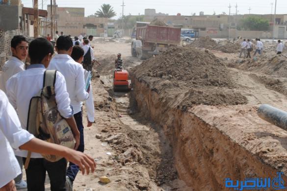 مصدر ينفي ان يكون مجلس ذي قار قد اوقف مشروع المجاري الكبير 