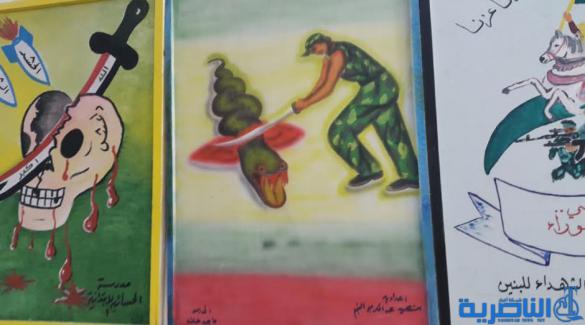 النشاط المدرسي في سوق الشيوخ يقيم معرضا للملصق السياسي