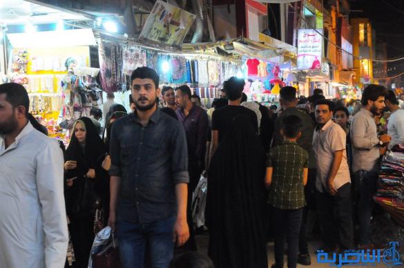 بالصور : اسواق الناصرية لا تنام استعدادا لعيد الفطر المبارك 