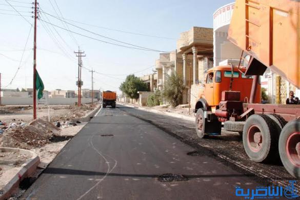 محافظ ذي قار : انجاز  90% من مشروع تبليط شوارع الشموخ المنفذ بالدفع بالآجل  - تقرير مصور -