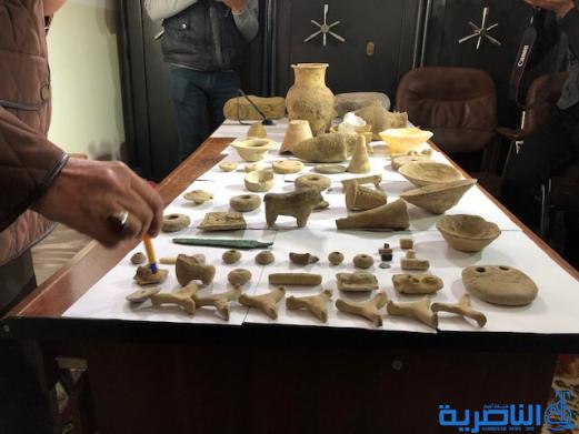 شرطة ذي قار تضبط 69 قطعة اثارية معدة للتهريب - تقرير مصور - 
