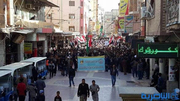 بالصور:تشييع مهيب لثلة طاهرة من طلبة الحوزة العلمية في النجف الاشرف الذين بلغوا الفتح فنالوا شرف الشهادة في قاطع تحرير الموصل