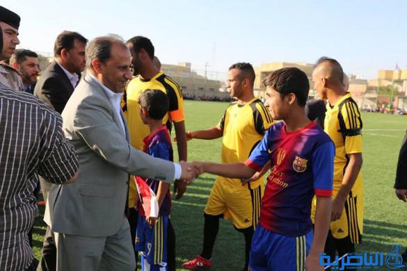 محافظ ذي قار يفتتح ملاعب شعبية في حي الارامل والرافدين بكلفة مليار و 431 مليون دينار