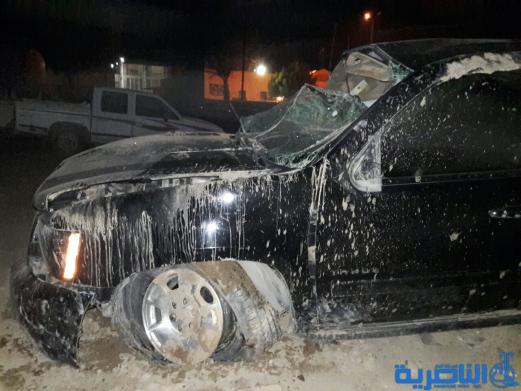 بالصور : مصرع قاض واصابة اربعة اخرين في حادث سير غرب الناصرية
