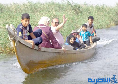 اهوار ذي قار تستقبل عشرة الاف سائح في غضون شهر واحد
