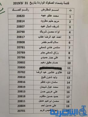 ذي قار:قوائم باسماء جديدة ضمن قروض صندوق الاسكان