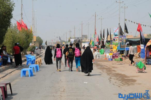 بالصور: وصول طلائع زوار محافظات الجنوبية وزائرين الاجانب الى محافظة ذي قار