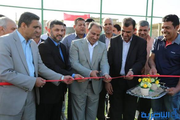 محافظ ذي قار يفتتح ملاعب شعبية في حي الارامل والرافدين بكلفة مليار و 431 مليون دينار
