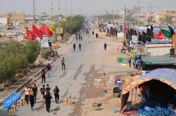 بالصور: وصول طلائع زوار محافظات الجنوبية وزائرين الاجانب الى محافظة ذي قار
