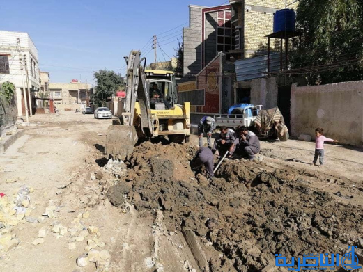 بالصور: ماء ذي قار تزيل عدد من التجاوزات في قضاء الناصرية 