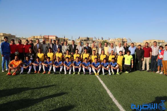 محافظ ذي قار يفتتح ملاعب شعبية في حي الارامل والرافدين بكلفة مليار و 431 مليون دينار