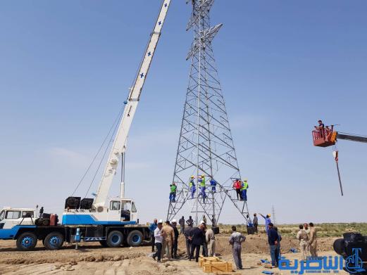 محافظ ذي قار يشرف على اعمال  المشروع الاستراتيجي لخط الضغط العالي لشمال الناصرية وبكلفه اكثر من٦ مليار