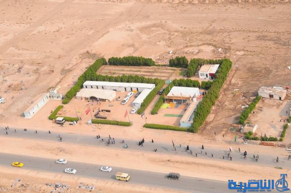 بعدسة شبكة اخبار الناصرية:صور جوية لجموع الزوار على درب الحسين