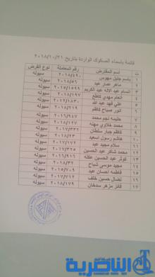 ذي قار:قوائم باسماء جديدة ضمن قروض صندوق الاسكان 
