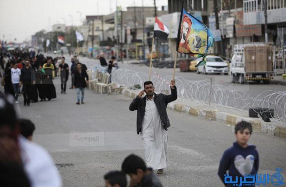 بالصور.. الملايين يواصلون السير صوب &quot;أسد بغداد&quot;