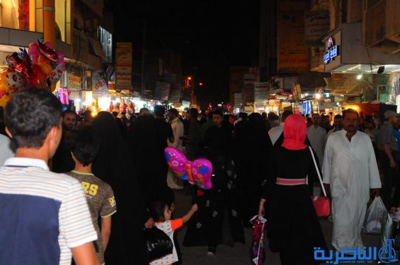 بالصور : اسواق الناصرية لا تنام استعدادا لعيد الفطر المبارك 