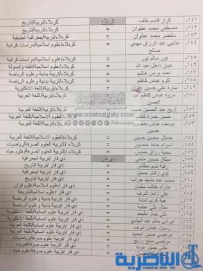 شبكة اخبار الناصرية تنشر أسماء المقبولين في الاجازات الدراسية لوزارة التربية