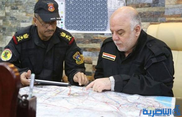 	العبادي يعلن بيان النصر من مقر عمليات مكافحة الارهاب في الموصل