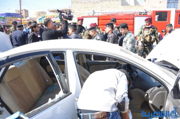 تقرير مصور عن انفجار عبوة ناسفة في وسط الناصرية