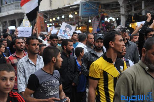 أنصار الصدر يتظاهرون وسط الناصرية رفضا لتصريحات المالكي الأخيرة - تقرير مصور -