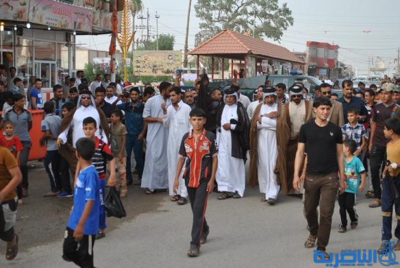العشرات من ابناء الشطرة يتظاهرون تأييدا للجيش العراقي  -تقرير مصور-