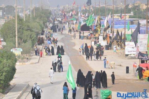 بالصور:الناصرية تستقبل وفود زائري أربعينية الإمام الحسين عليه السلام
