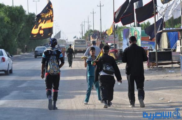 بالصور: وصول طلائع زوار محافظات الجنوبية وزائرين الاجانب الى محافظة ذي قار