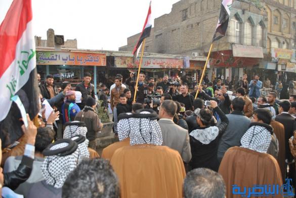 شطريون ينظمون وقفة تضامنية للمطالبة بتحويل مدينتهم الى محافظة - تقرير مصور -