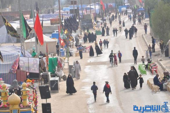 بالصور:الناصرية تستقبل وفود زائري أربعينية الإمام الحسين عليه السلام