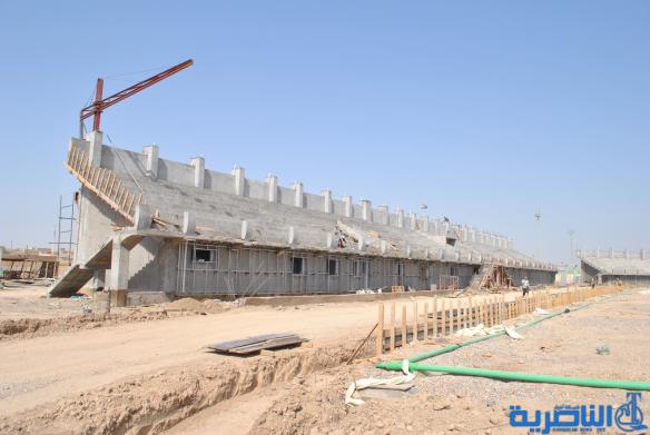 انجاز نسبة 73% من مشروع ملعب الشطرة الكبير –تقرير مصور-