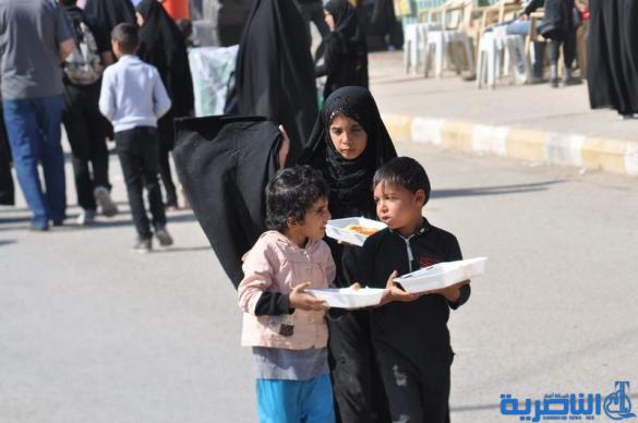بالصور : طريق العشق الحسيني في ذي قار ينبض بالمشّائين الى كربلاء