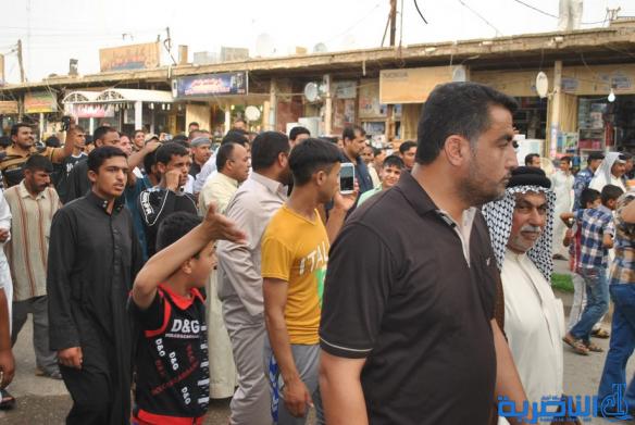 العشرات من ابناء الشطرة يتظاهرون تأييدا للجيش العراقي  -تقرير مصور-