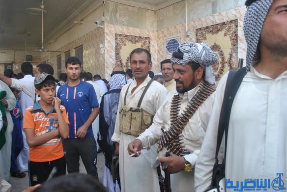 مسلحو عشائر الشطرة وابنائها يتجمعون في مركز المدينة تأييدا لنداء المراجع - تقرير مصور-‎