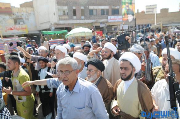 طلبة الحوزة العلمية في الناصرية ينظمون مسيرة حاشدة ويشكلون فوجا للدفاع عن المقدسات – تقرير مصور -