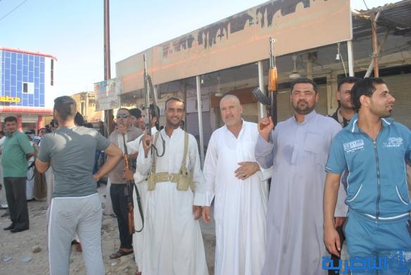 مسلحو عشائر الشطرة وابنائها يتجمعون في مركز المدينة تأييدا لنداء المراجع - تقرير مصور-‎