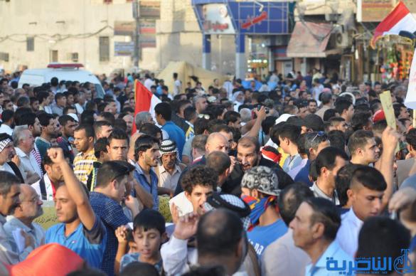 بالصور : الالاف يتظاهرون في الناصرية للمطالبة باصلاح النظام القضائي ومحاسبة المفسدين