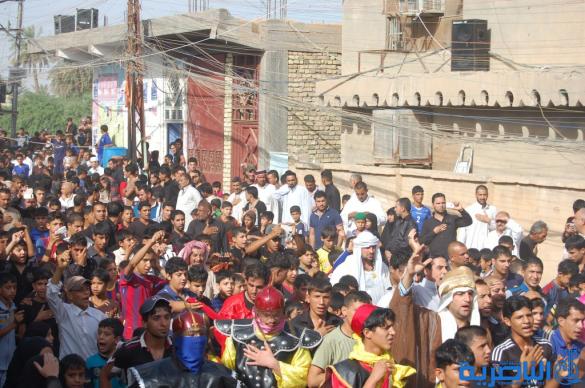 قلعة سكر تحيي ذكرى شهادة الامام الكاظم ( عليه السلام ) بتشييع رمزي - تقرير مصور -