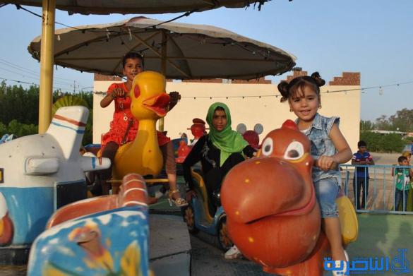 التقرير المصور عن اول ايام عيد الفطر المبارك في مدينة العاب الشطرة