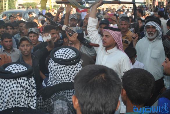 مسلحو عشائر الشطرة وابنائها يتجمعون في مركز المدينة تأييدا لنداء المراجع - تقرير مصور-‎