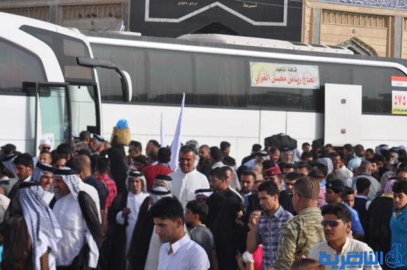 عودة 21 قافلة من حجاج ذي قار بعد اتمام مناسك الحج  - تقرير مصور -